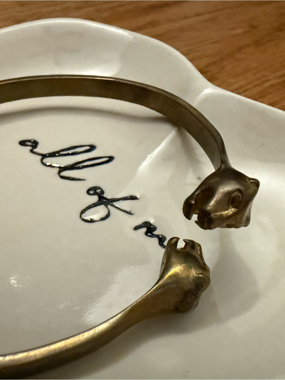 Brass Cat Head Napkin Ring - Solid Brass Accent (Gold)